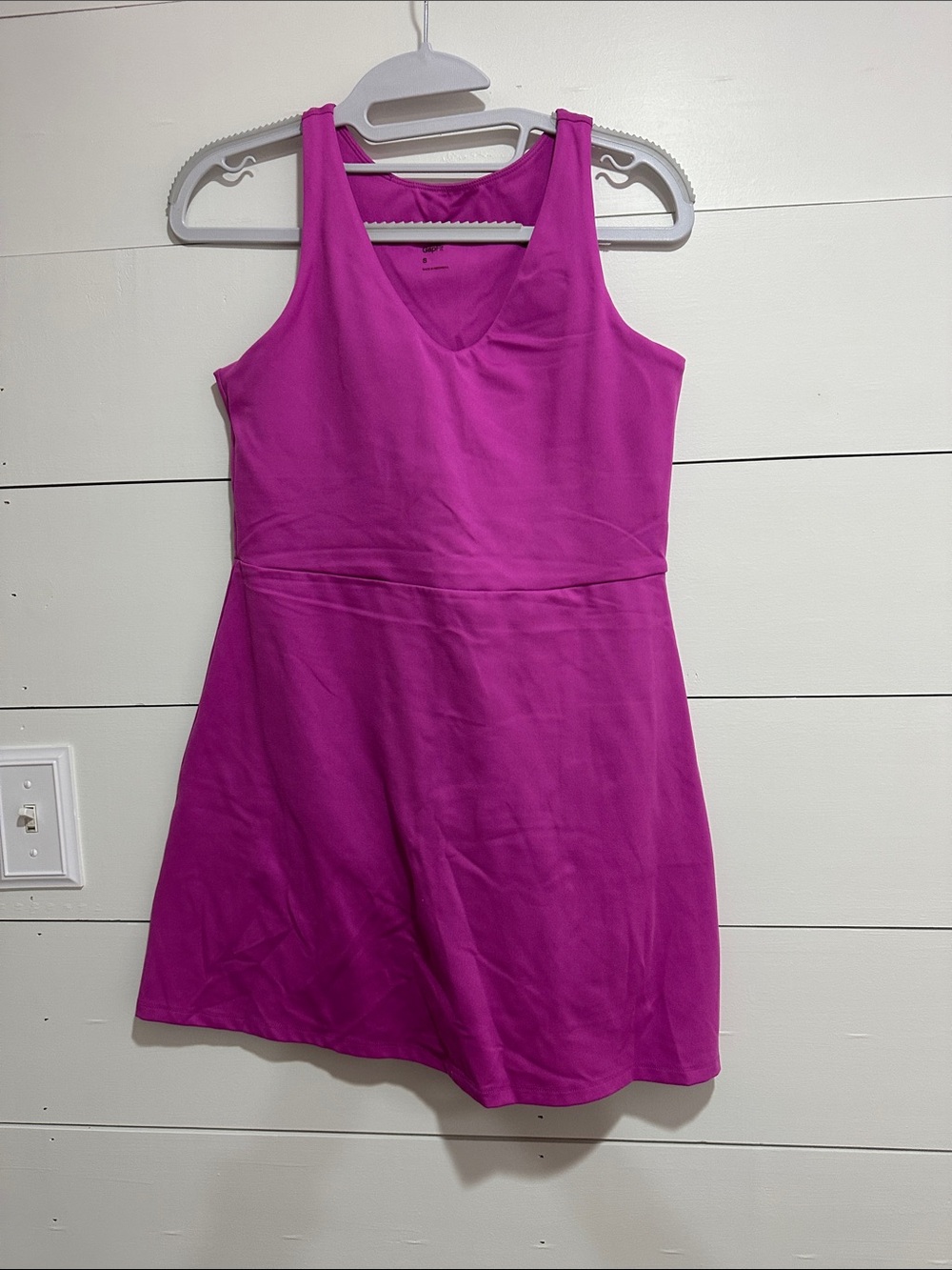 GAP Fuchsia Sleeveless V-Neck A-Line Dress